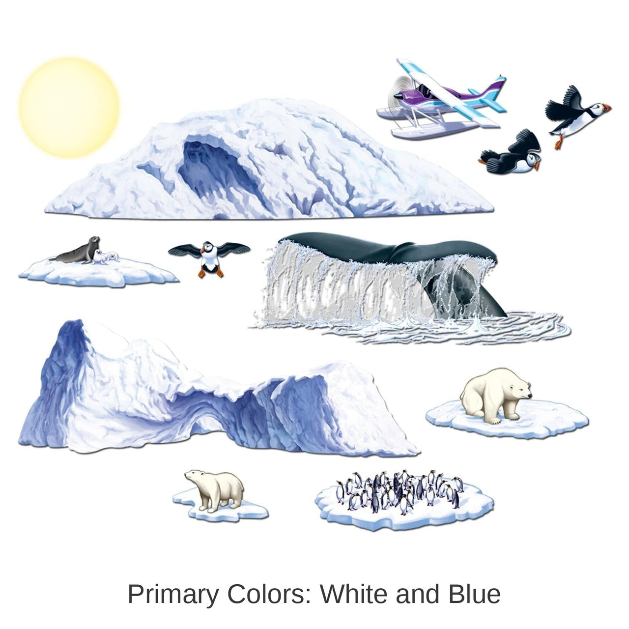144 Piece Bulk Arctic Cruise Party Props
