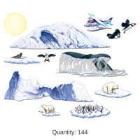144 Piece Bulk Arctic Cruise Party Props