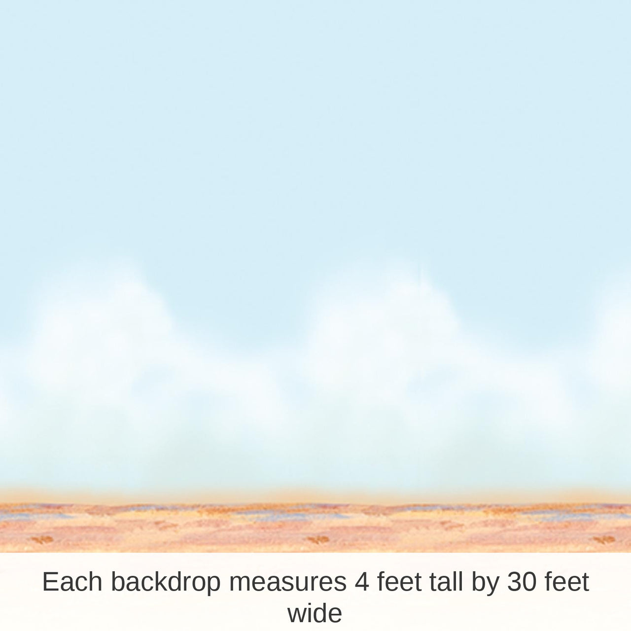 6 Pack Bulk Desert Sky/Sand Party Backdrop