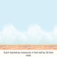 6 Pack Bulk Desert Sky/Sand Party Backdrop
