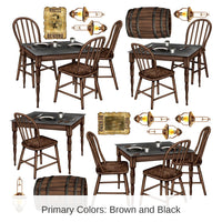 180 Piece Bulk Saloon Table Party Props