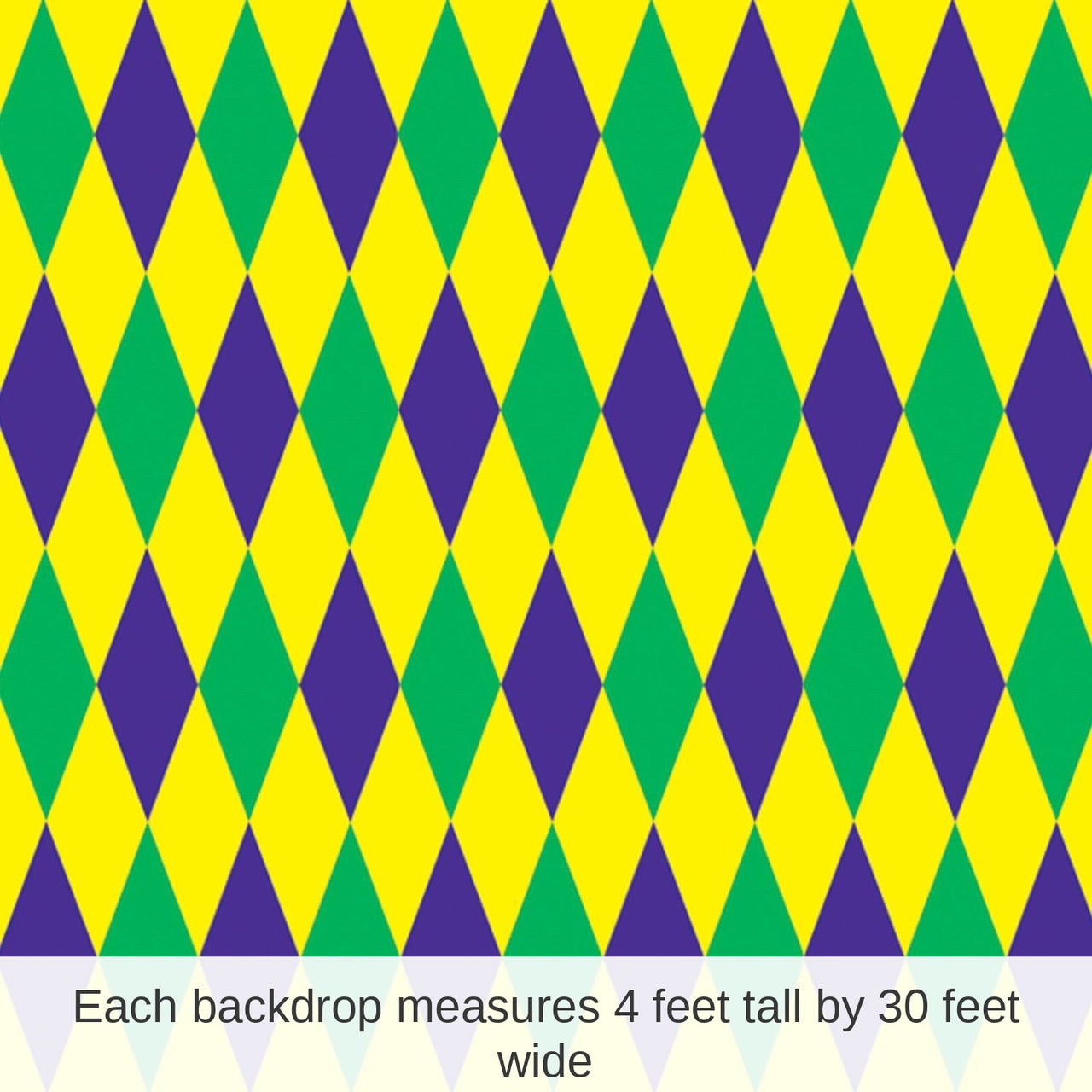 6 Pack Bulk Mardi Gras Harlequin Backdrop