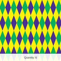 6 Pack Bulk Mardi Gras Harlequin Backdrop