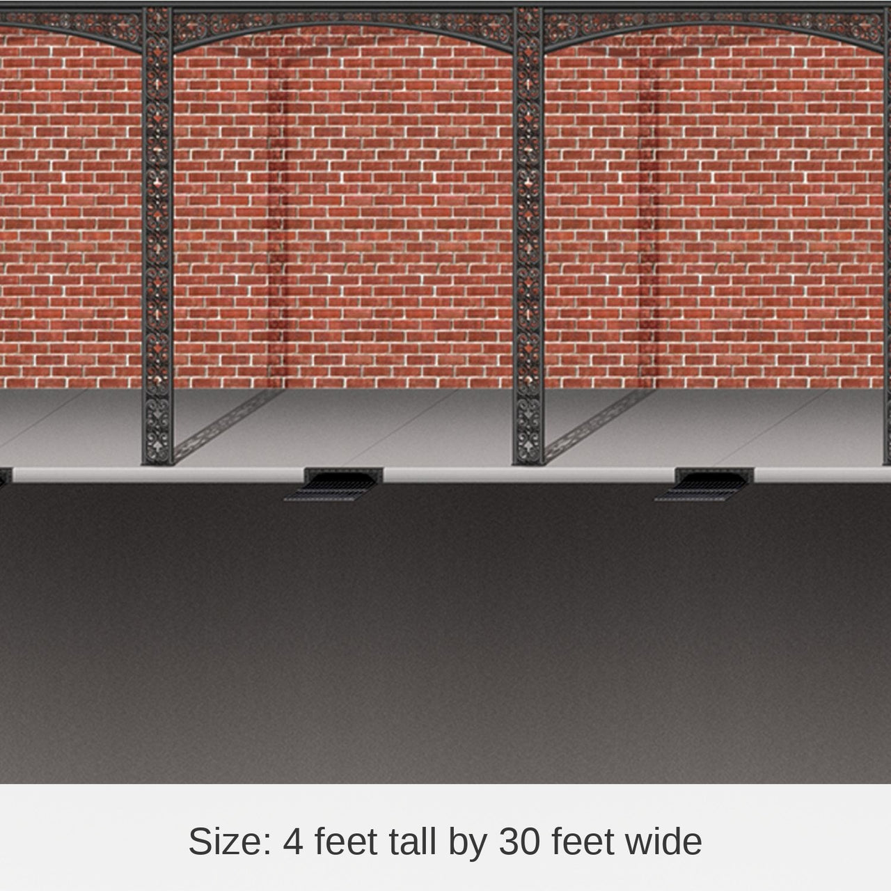 6 Pack Bulk Mardi Gras Brick Wall/Street Backdrop