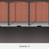 6 Pack Bulk Mardi Gras Brick Wall/Street Backdrop