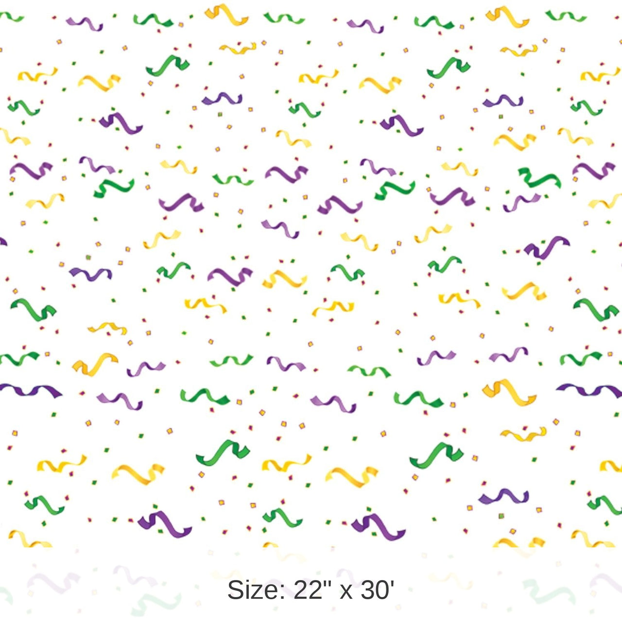 6 Pack Bulk Mardi Gras Confetti/Serpentine Border Trim