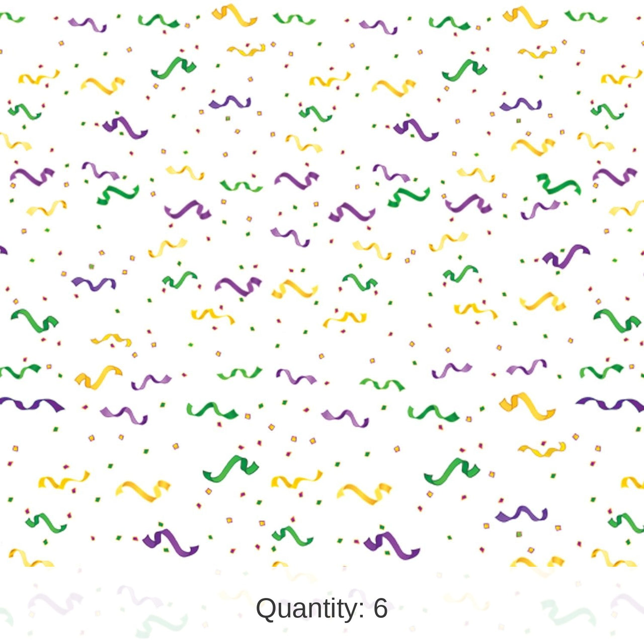 6 Pack Bulk Mardi Gras Confetti/Serpentine Border Trim