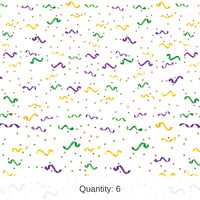 6 Pack Bulk Mardi Gras Confetti/Serpentine Border Trim