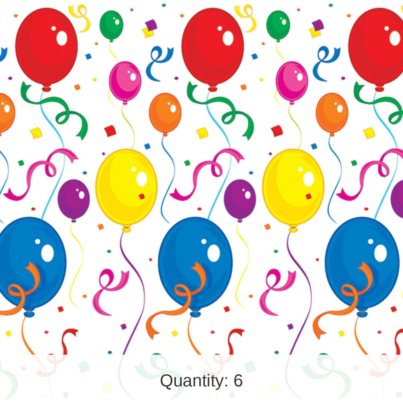 6 Pack Bulk Balloons/Confetti Backdrop