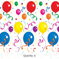 6 Pack Bulk Balloons/Confetti Backdrop