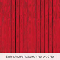 6 Pack Bulk Red Barn Siding Party Backdrop
