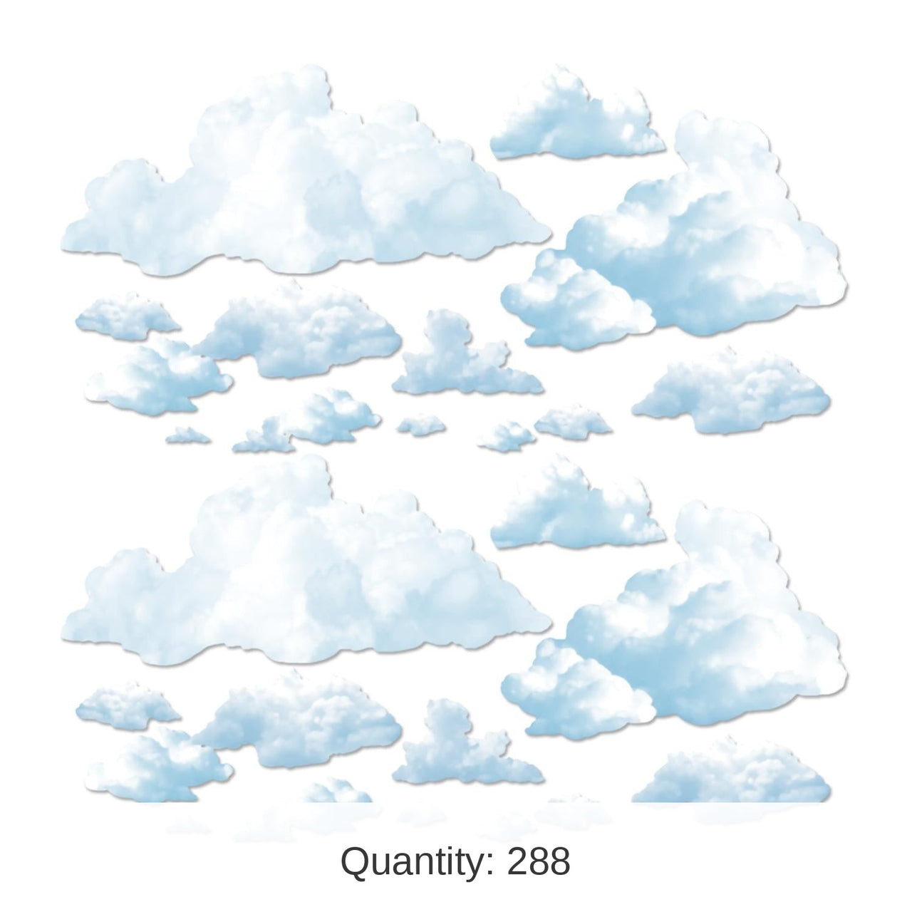 288 Piece Bulk Fluffy Cloud Party Props