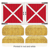72 Piece Bulk Barn Loft Door/Hay Bale Printed Party Props