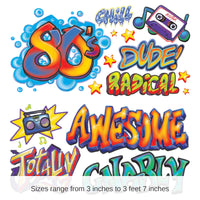 180 Piece Bulk 80's Graffiti Party Props