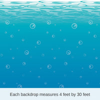 6 Pack Bulk Luau Party Undersea Backdrop