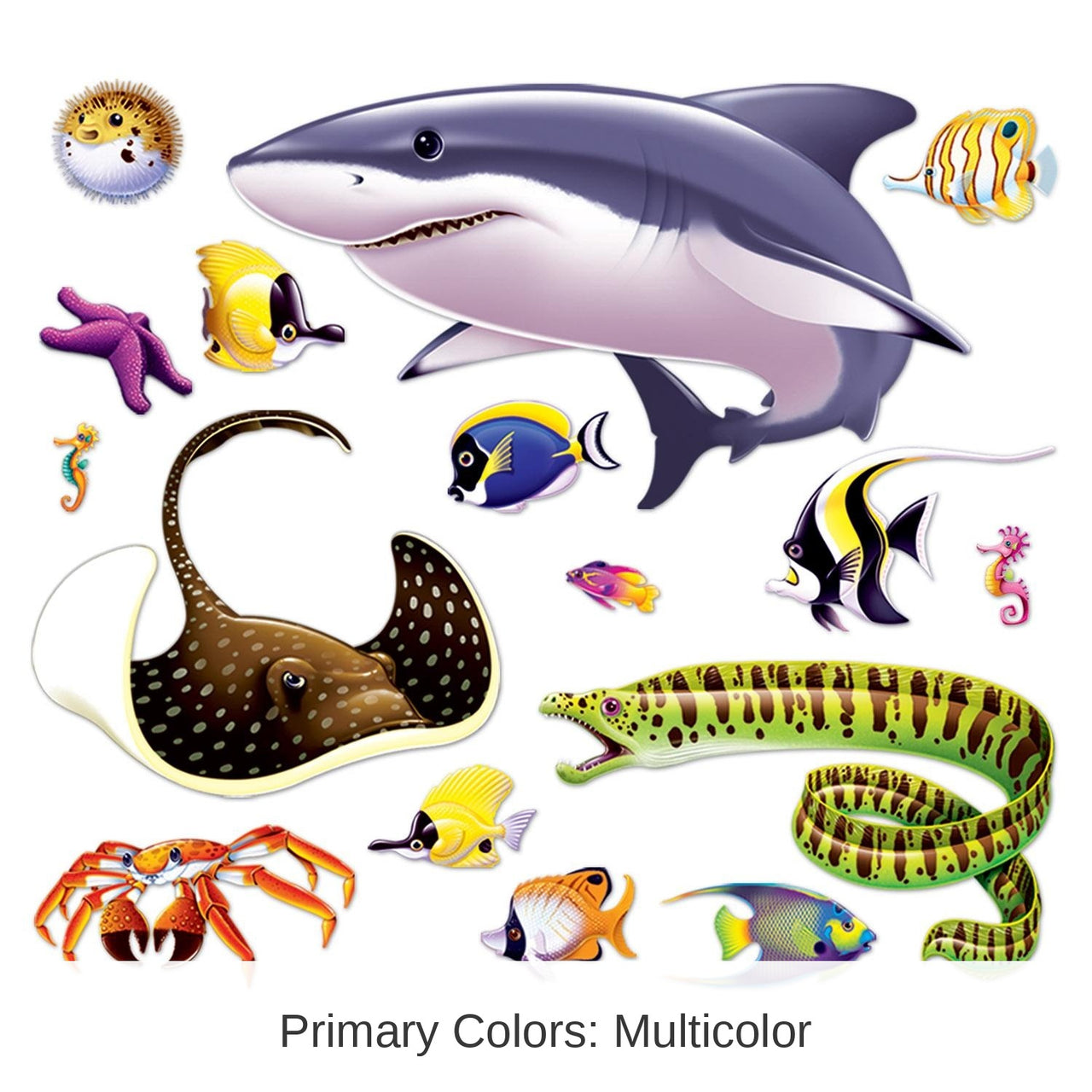 192 Piece Bulk Luau Party Marine Life Props