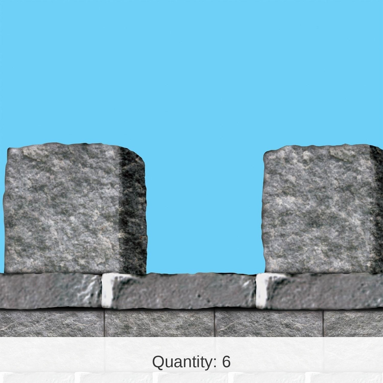 6 Pack Bulk Stone Wall Border Trim Party Wall Decoration