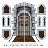 108 Piece Bulk Castle Door/Window Party Props