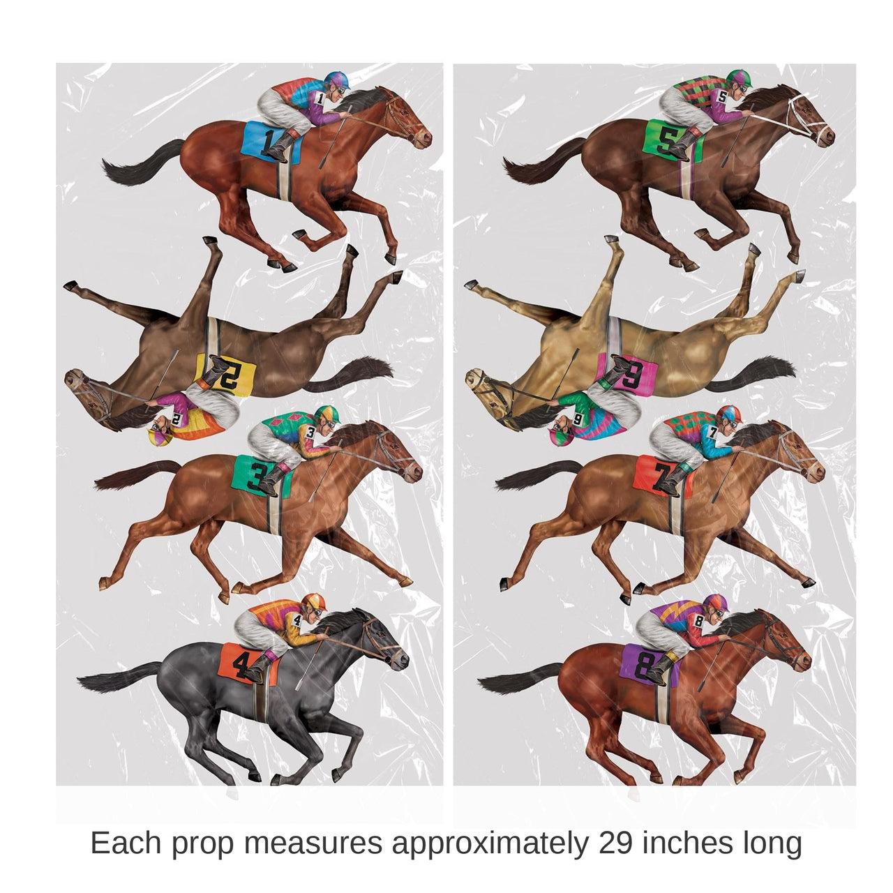 96 Piece Bulk Race Horse Party Props