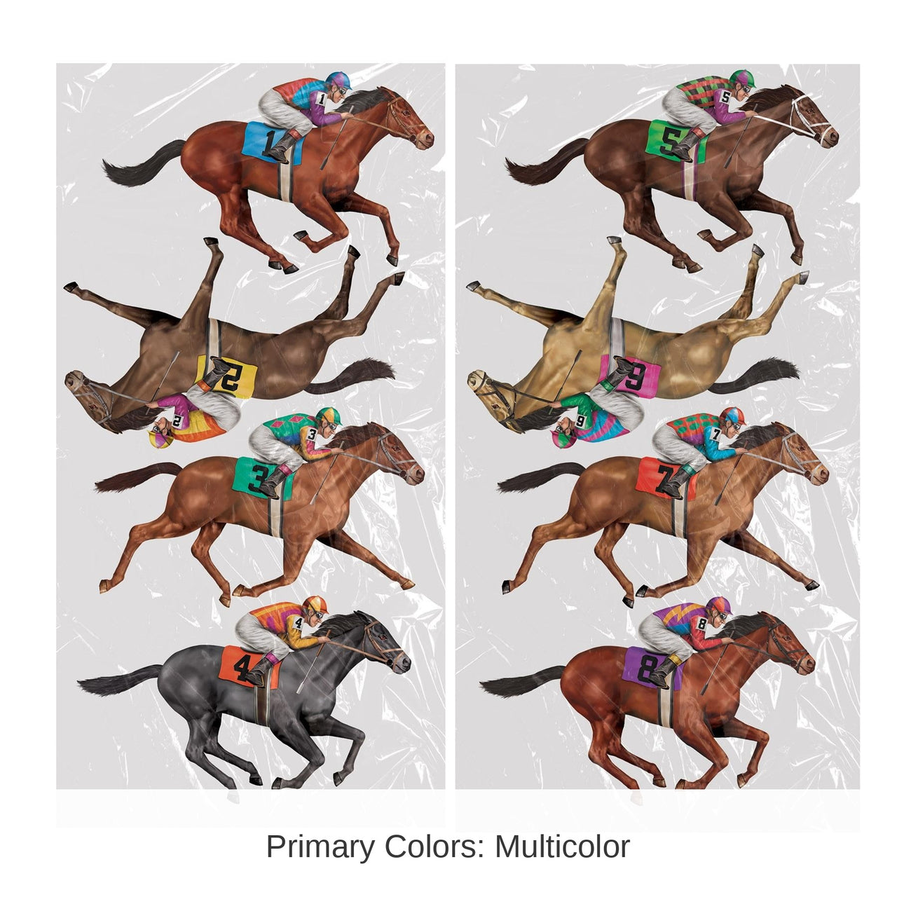 96 Piece Bulk Race Horse Party Props