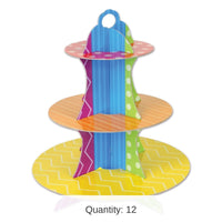 12 Pack Bulk Dots/Stripes Cupcake Stand