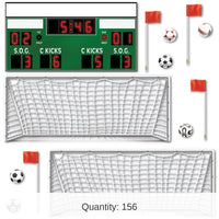 156 Piece Bulk Soccer Party Props