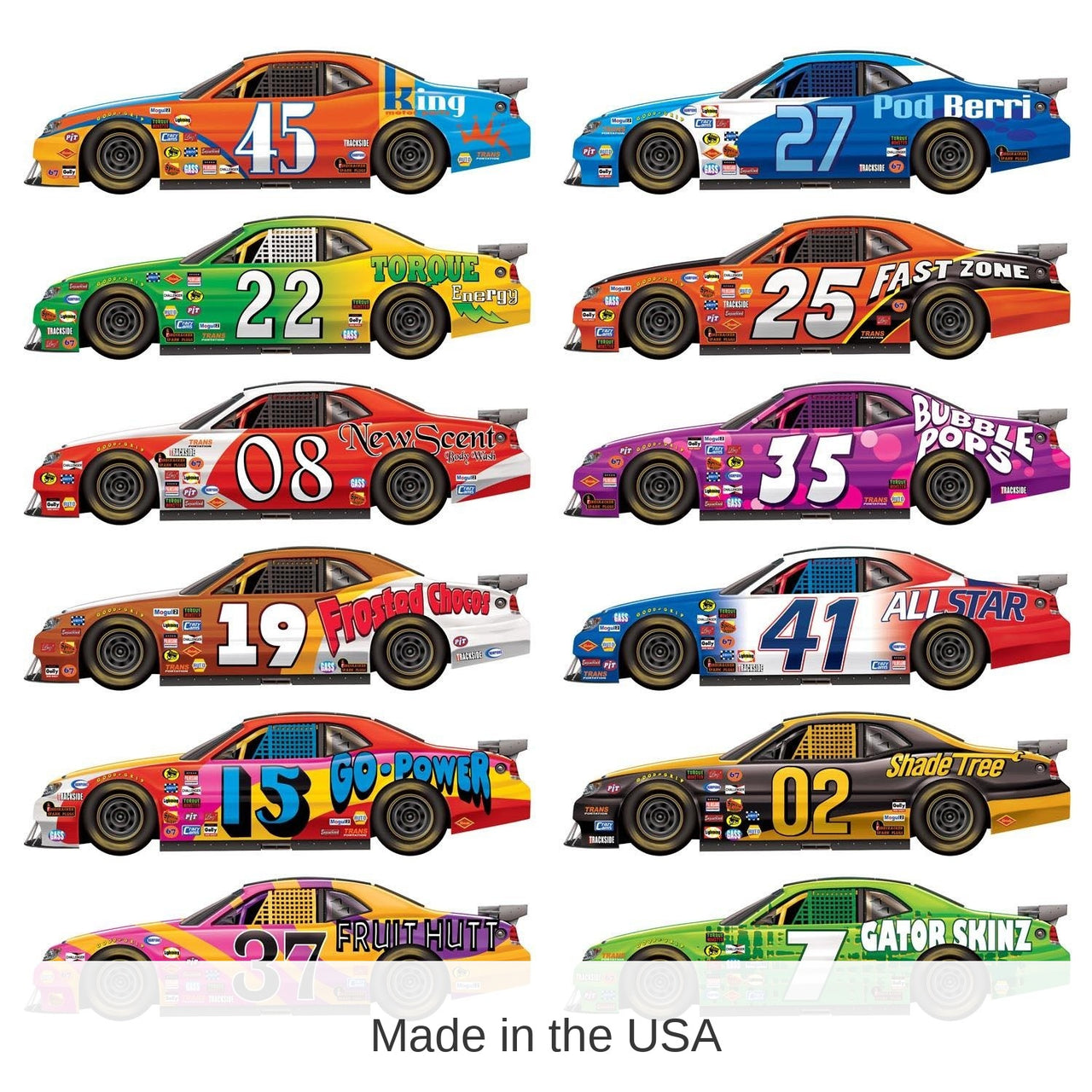 144 Piece Bulk Race Car Party Props