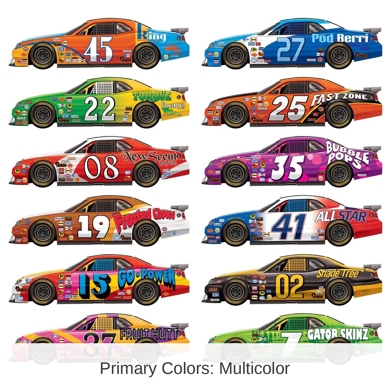 144 Piece Bulk Race Car Party Props