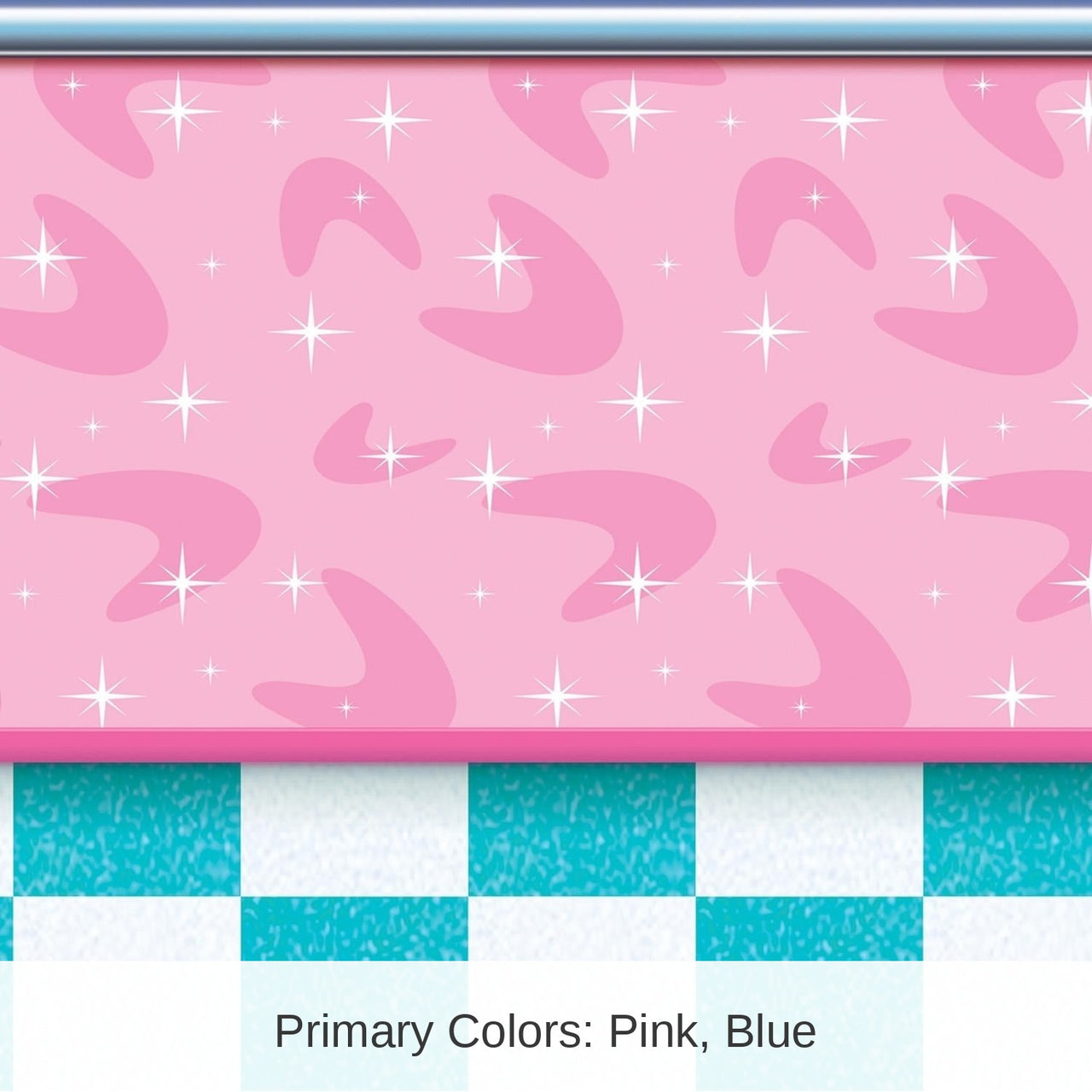 6 Pack Bulk 50's Soda Shop Party Backdrop