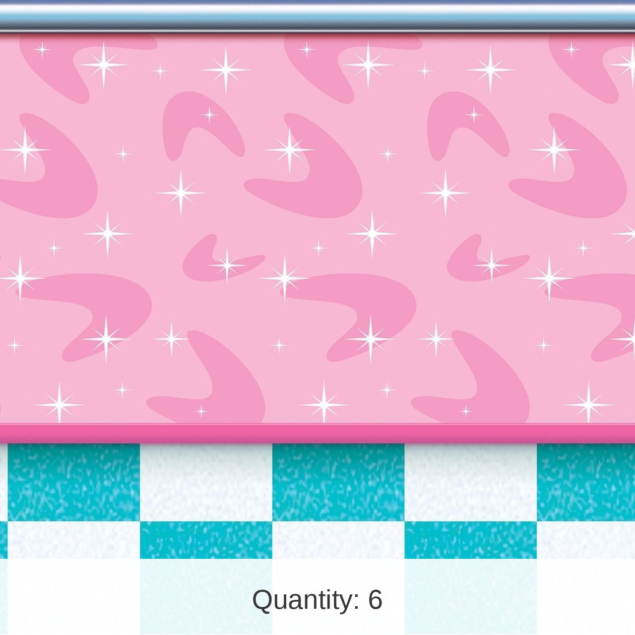 6 Pack Bulk 50's Soda Shop Party Backdrop