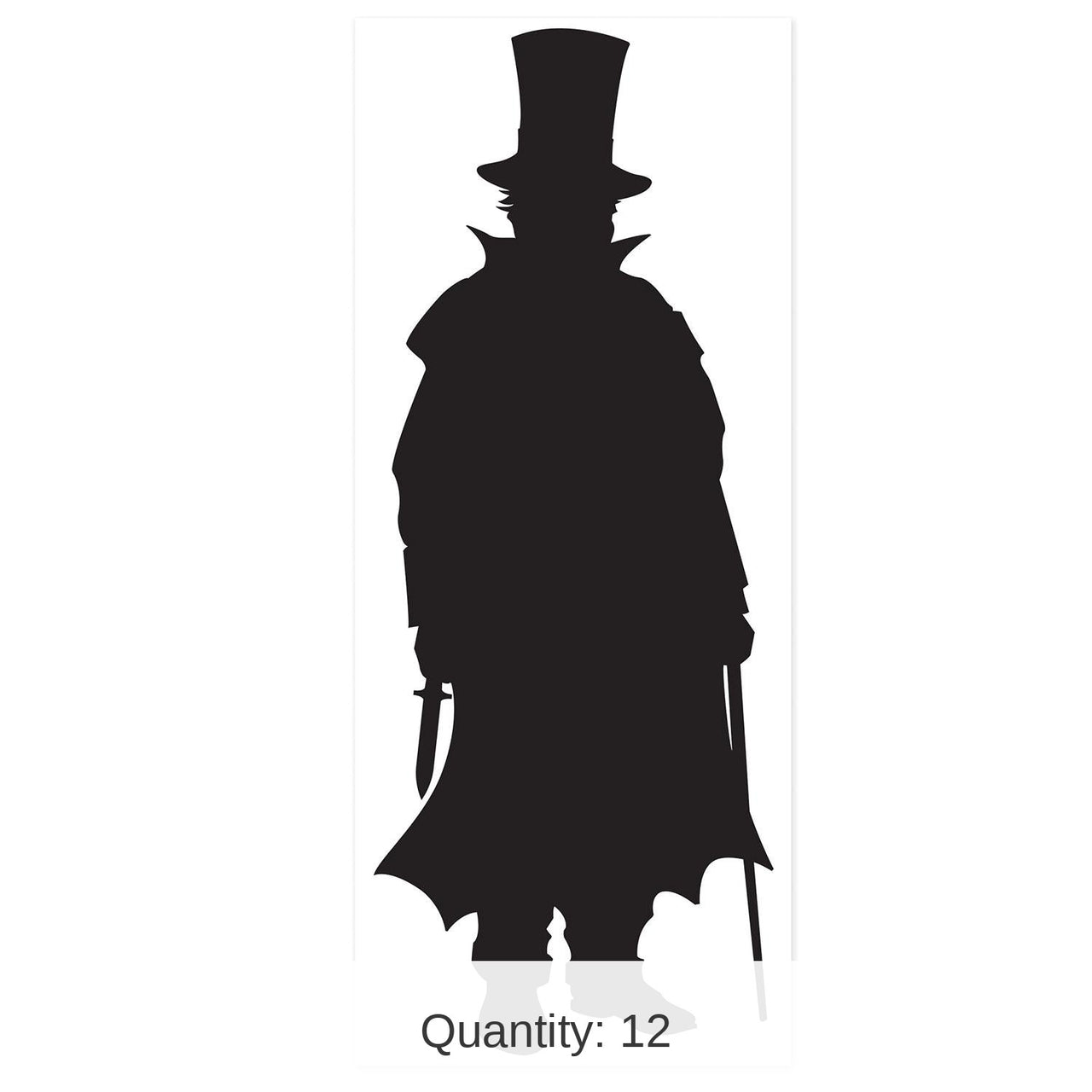 12 Pack Bulk Villain Party Silhouette