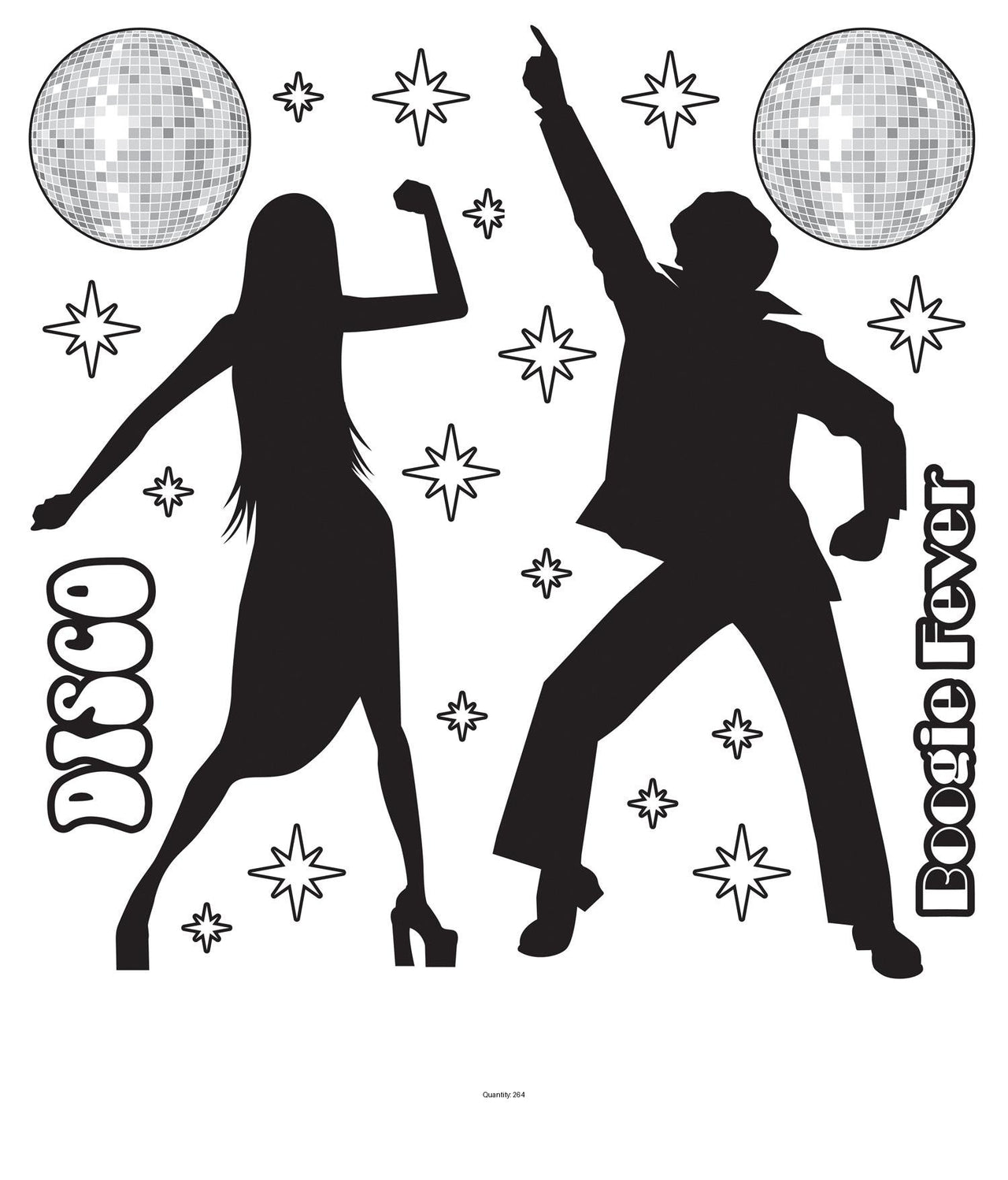 264 Piece Bulk Disco Party Props