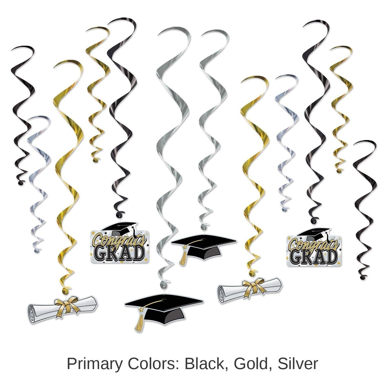 72 Pack Bulk Graduation Party Whirls