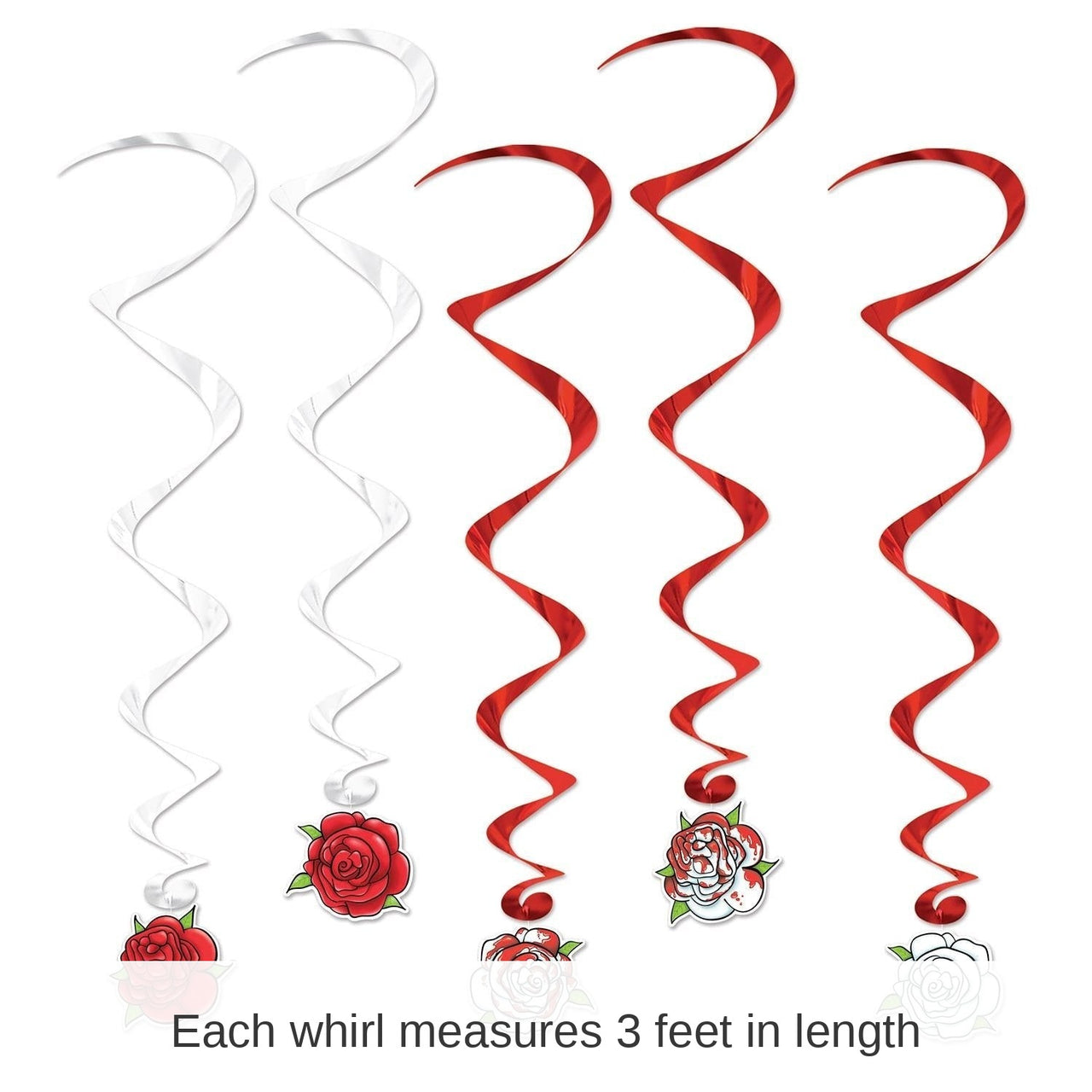 30 Piece Bulk Rose Party Whirls
