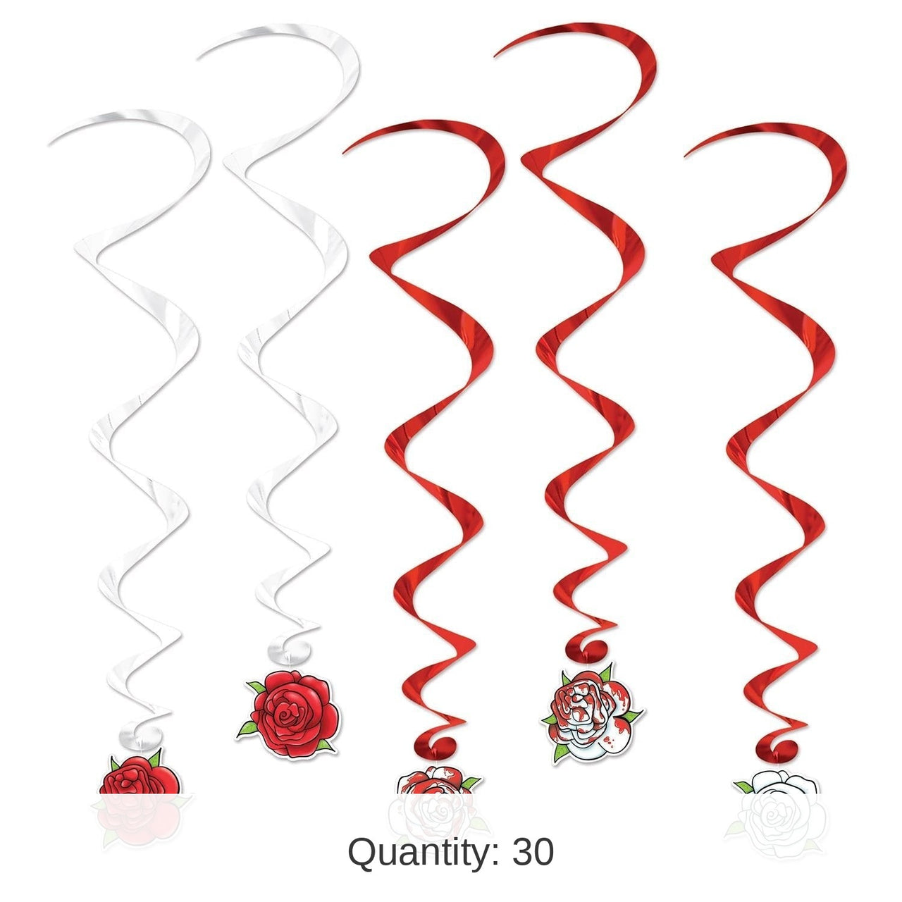 30 Piece Bulk Rose Party Whirls