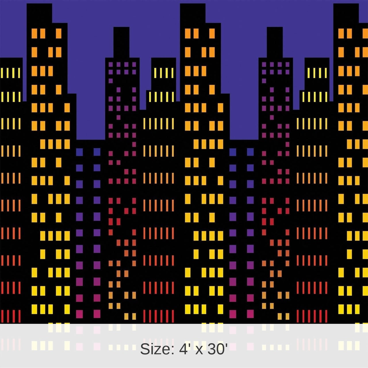 6 Pack Bulk Cityscape Party Backdrop