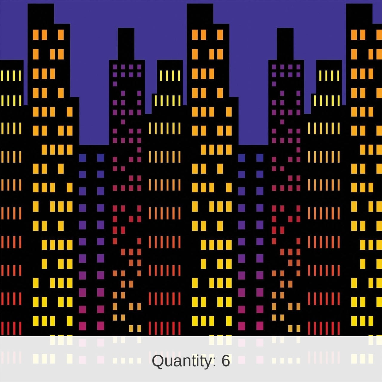 6 Pack Bulk Cityscape Party Backdrop
