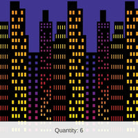 6 Pack Bulk Cityscape Party Backdrop