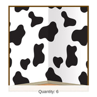 6 Pack Bulk Cow Print Party Backdrop