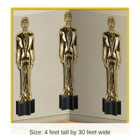 6 Pack Bulk Awards Night Male Statuettes Party Backdrop