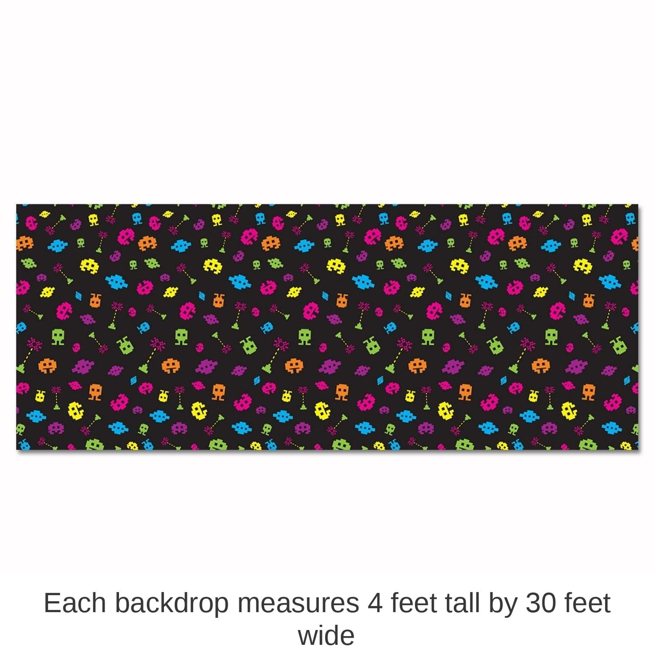 6 Pack Bulk 80's Party Backdrop