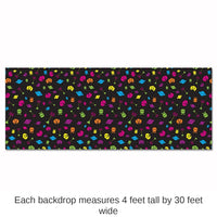 6 Pack Bulk 80's Party Backdrop