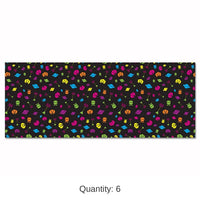 6 Pack Bulk 80's Party Backdrop