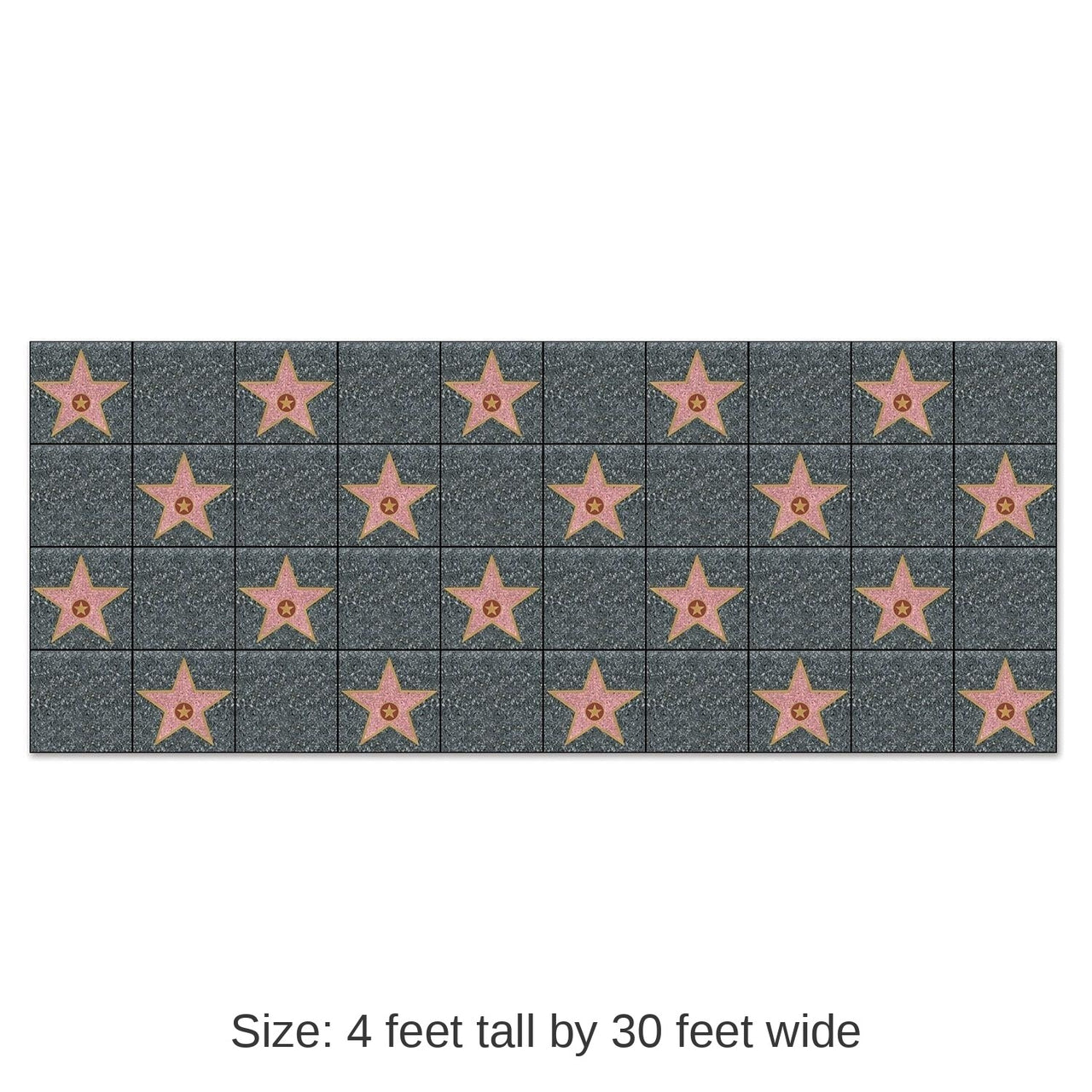 6 Pack Bulk Star Party Backdrop- Grey and Pink