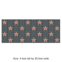 6 Pack Bulk Star Party Backdrop- Grey and Pink