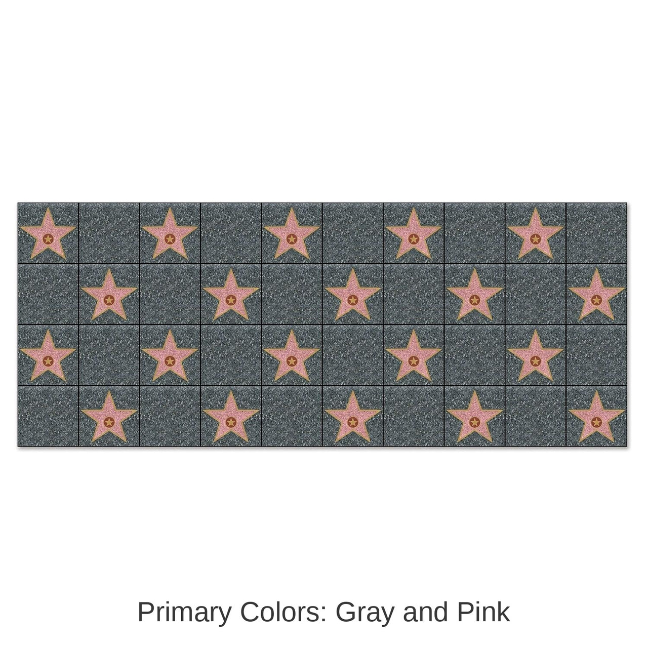 6 Pack Bulk Star Party Backdrop- Grey and Pink