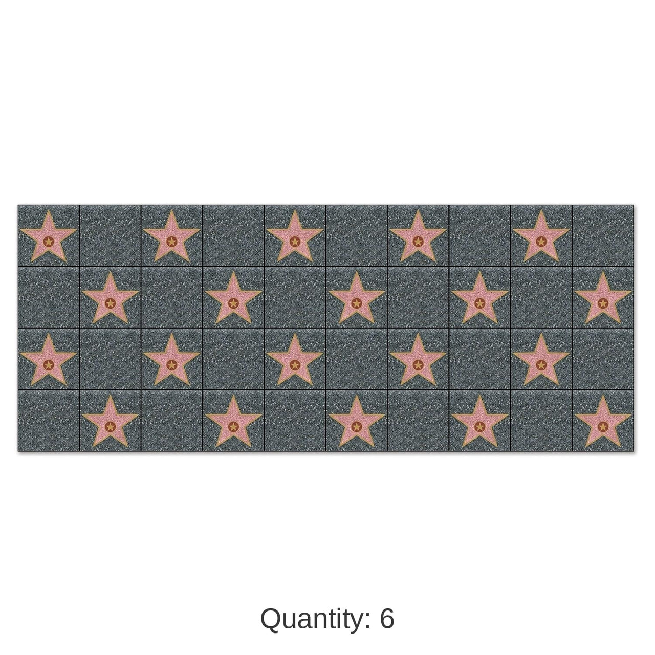 6 Pack Bulk Star Party Backdrop- Grey and Pink
