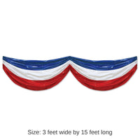 6 Pack Bulk Patriotic Plastic Party Bunting
