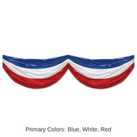 6 Pack Bulk Patriotic Plastic Party Bunting