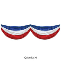 6 Pack Bulk Patriotic Plastic Party Bunting